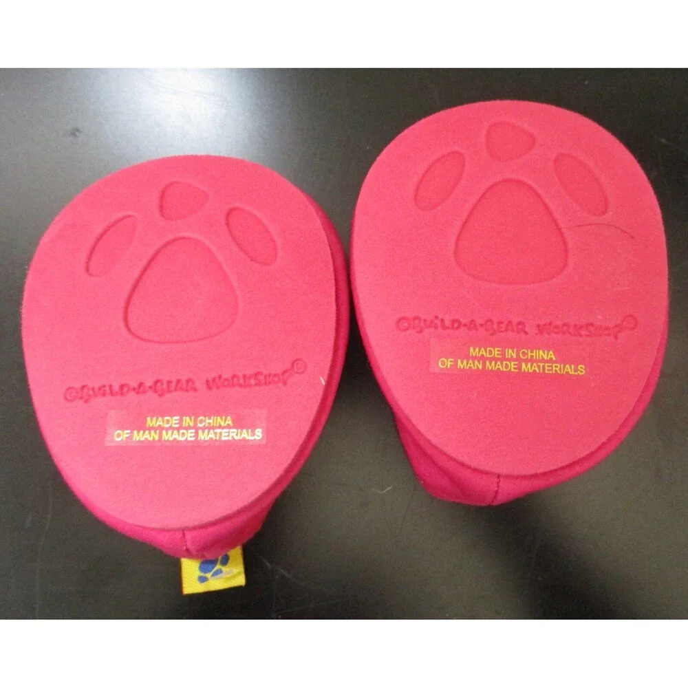 Build A Bear Workshop Fuchsia Pink Ruffle Slip On Shoes